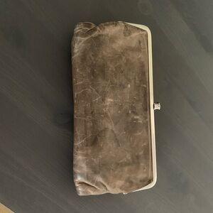 HOBO Distressed Leather Clutch Wallet